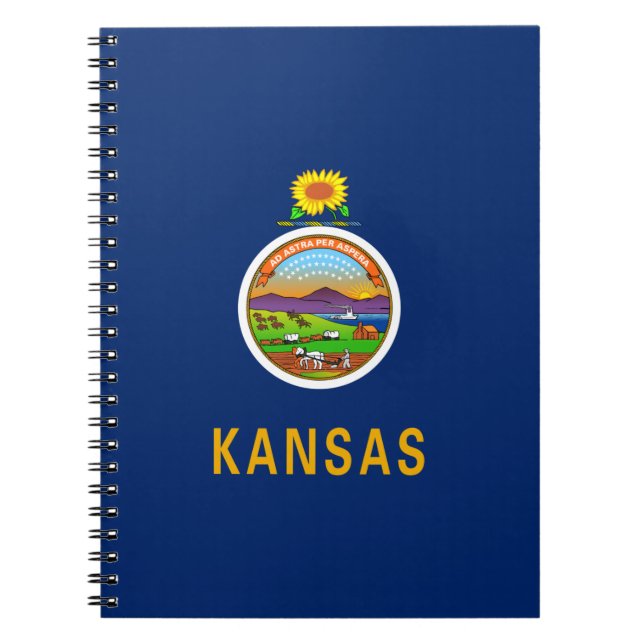 Cuaderno Bandera del estado de Kansas (Frente)