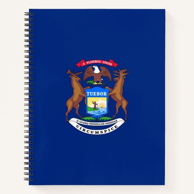 Cuaderno Bandera del estado de Michigan (Anverso)