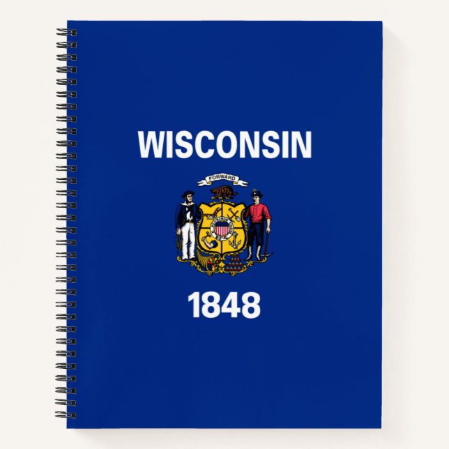 Cuaderno Bandera del Estado de Wisconsin (Anverso)