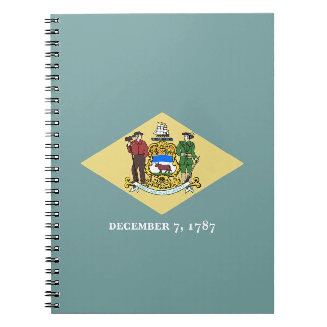 Cuaderno Bandera del estado Delaware (Frente)
