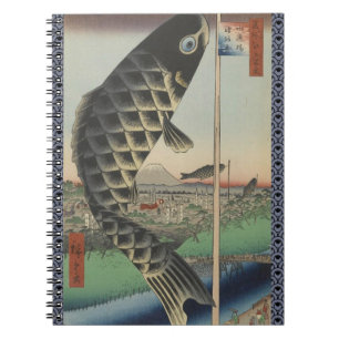 Cuaderno Bandera del Festival de Peces Koi Japoneses Hirosh