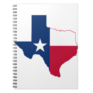 Cuaderno Bandera del mapa de Texas