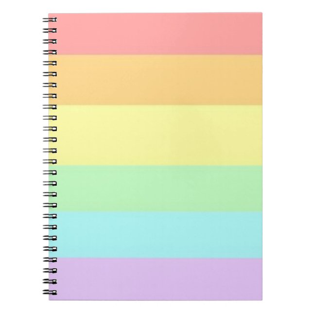 Cuaderno Bandera del Mes del Orgullo LGBT Gay Pastel    (Frente)