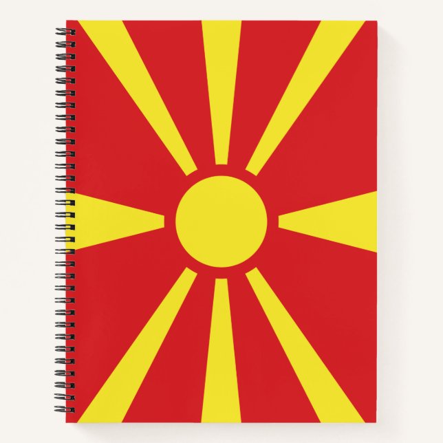 Cuaderno Bandera del Norte de Macedonia (Anverso)