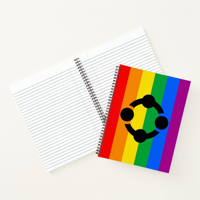 Cuaderno Bandera del Orgullo de Niche Arcoíris (Interior)