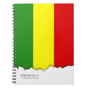 Cuaderno Bandera del orgullo de Rastafarian