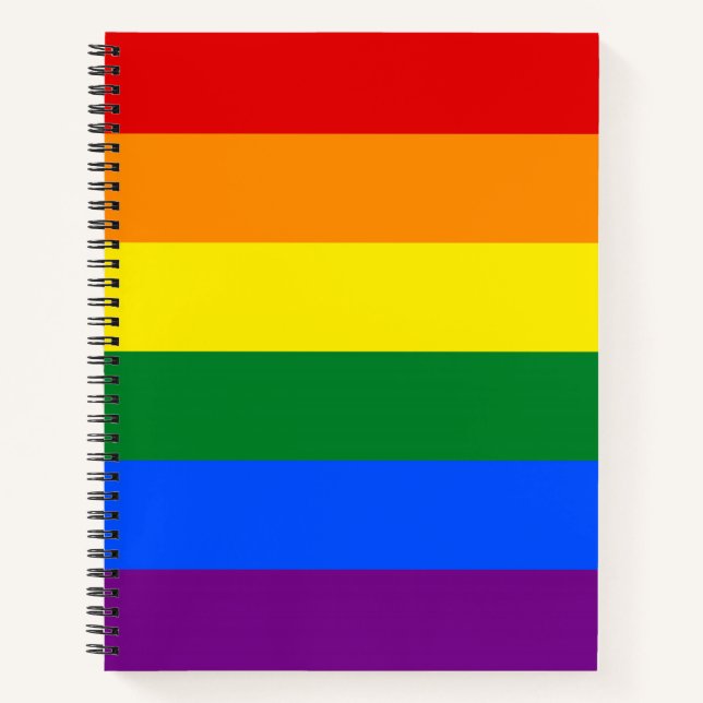 Cuaderno Bandera del Orgullo Gay Arcoiris (Anverso)