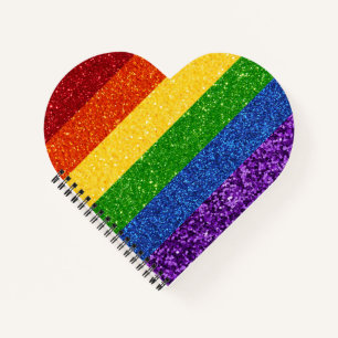 Cuaderno Bandera del orgullo gay Purpurina LGBT