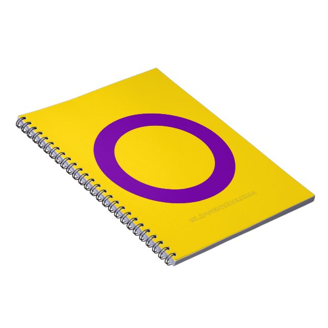Cuaderno Bandera del orgullo intersexual de SlipperyJoe fon (Lado Derecho)