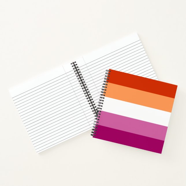 Cuaderno Bandera del Orgullo Lesbiano LGBTQ (Interior)