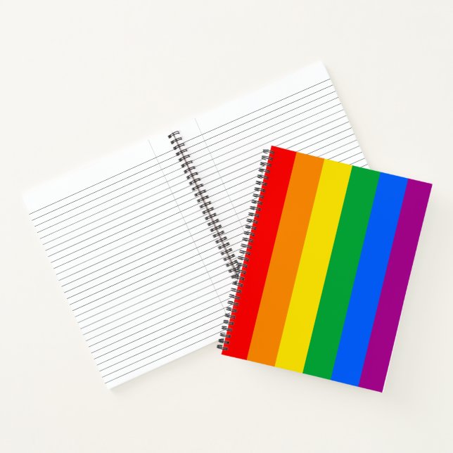 Cuaderno Bandera del Orgullo LGBTQ+ Arcoíris (Interior)