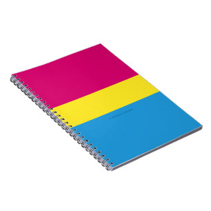 Cuaderno bandera del orgullo pansexual de SlipperyJoe's sin
