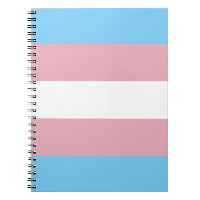 Cuaderno Bandera del Orgullo Trans (Frente)