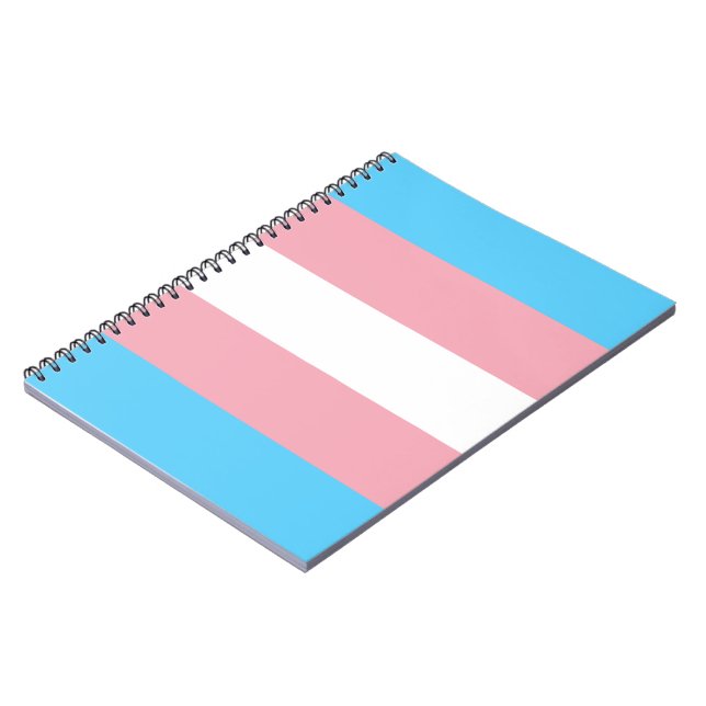 Cuaderno Bandera del Orgullo Trans (Orgullo Transgénero) (Lado Izquierdo)