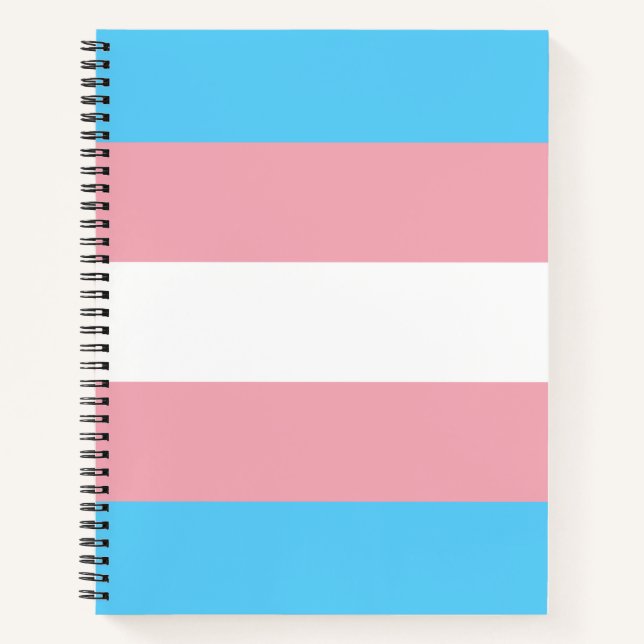 Cuaderno Bandera del Orgullo Trans (Orgullo Transgénero) (Anverso)