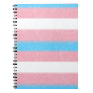 Cuaderno Bandera del Orgullo Transgénero de bordes Suaves
