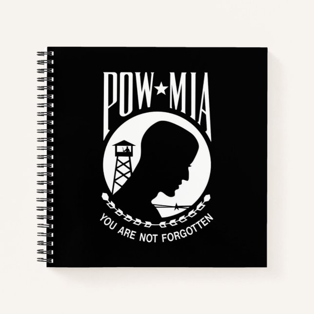 Cuaderno Bandera del POW MIA: Soldados desaparecidos en la  (Anverso)