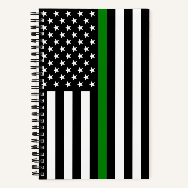 Cuaderno Bandera delgada de la Línea Verde: Veteranos milit (Anverso)