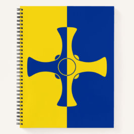 Cuaderno Bandera Durham (condado de Inglaterra, Reino Unido