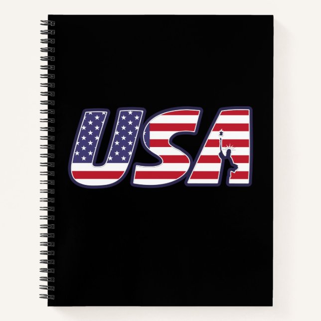 Cuaderno Bandera elegante de los Estados Unidos (Anverso)