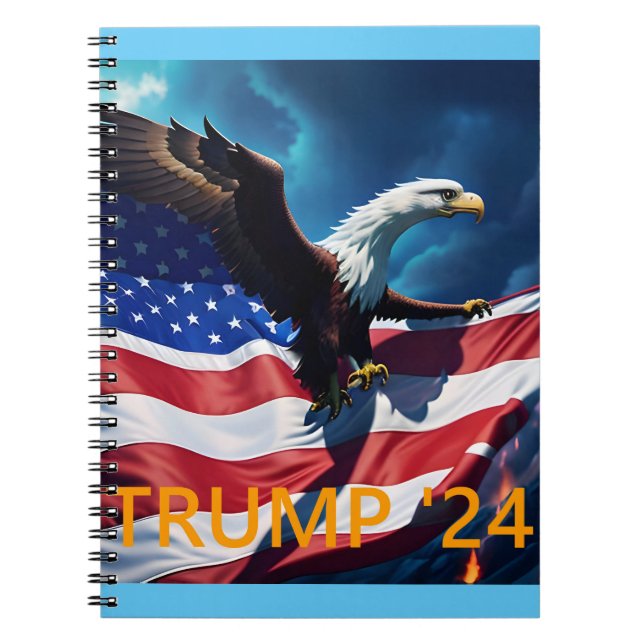Cuaderno Bandera estadounidense Águila estadounidense TRUMP (Frente)