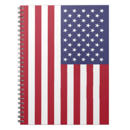 Cuaderno Bandera estadounidense de color blanco y azul