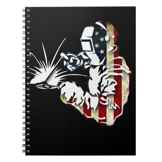 Cuaderno Bandera estadounidense de soldadura Regalo de gale (Frente)