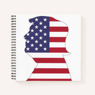 CUADERNO BANDERA ESTADOUNIDENSE DEL PRESIDENTE DONALD TRUMP