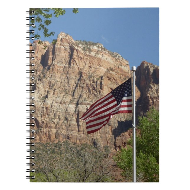 Cuaderno Bandera estadounidense en el Parque Nacional de Zi (Frente)