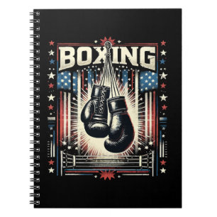 Cuaderno Bandera estadounidense en problemas de boxeo - Box