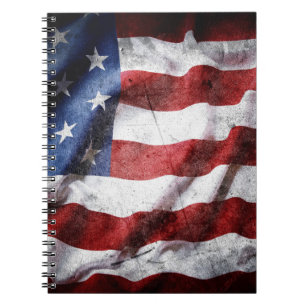 Cuaderno Bandera estadounidense enmarañada.