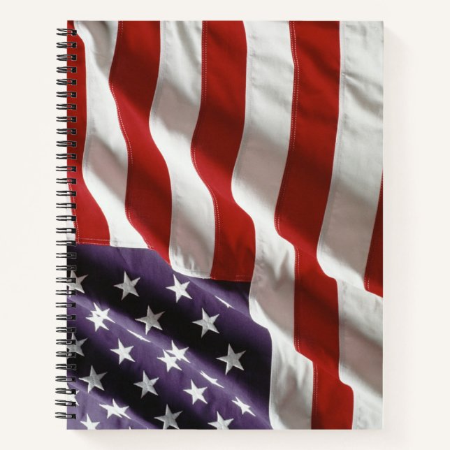 Cuaderno Bandera estadounidense - Estrellas y franjas (Anverso)