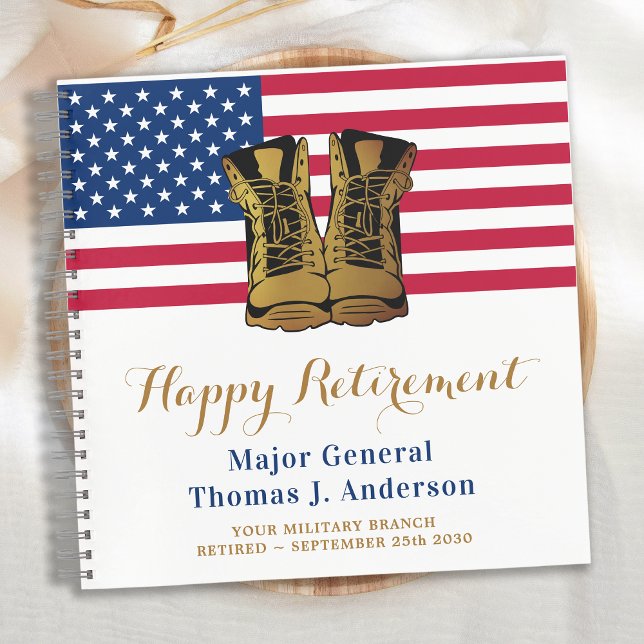 Cuaderno Bandera estadounidense militar USA bota a invitado (Subido por el creador)
