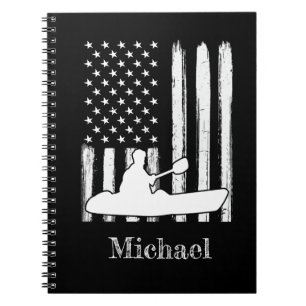 Cuaderno Bandera estadounidense vintage Kayak