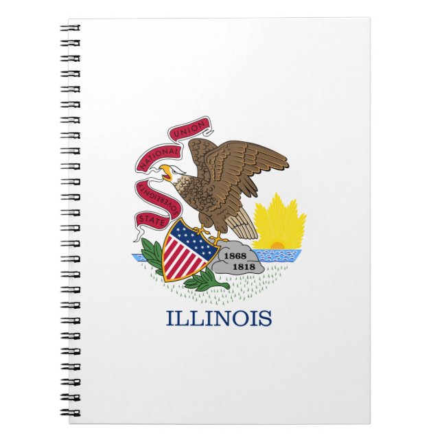Cuaderno Bandera Estatal de Illinois (Frente)