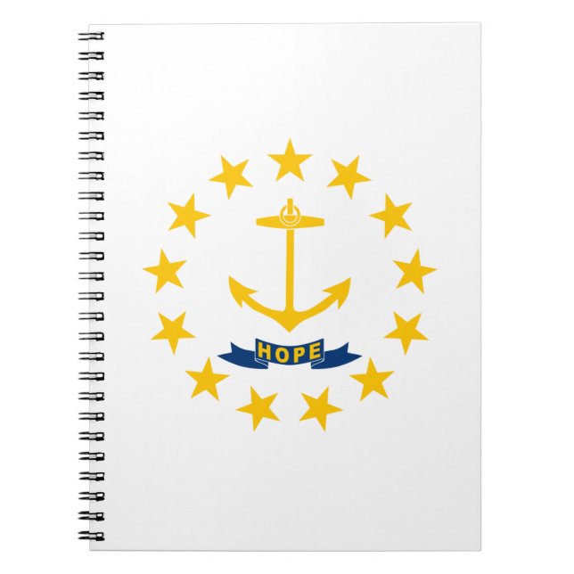 Cuaderno Bandera estatal de la isla de Rhode (Frente)