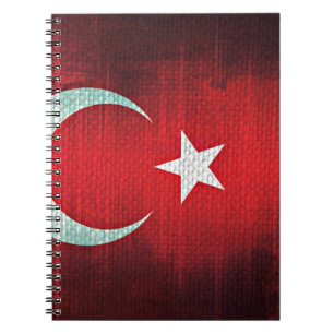 Cuaderno Bandera estilizada de Turquía