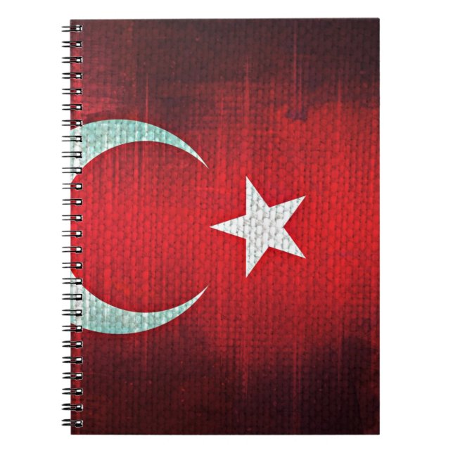 Cuaderno Bandera estilizada de Turquía (Frente)