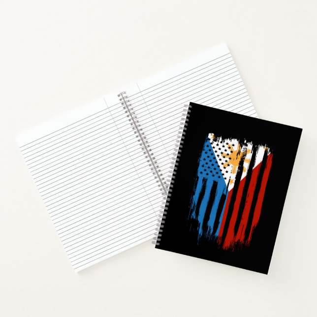 Cuaderno Bandera filipina mitad americana mitad filipina (Interior)