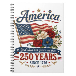 Cuaderno Bandera floral de América 250 años