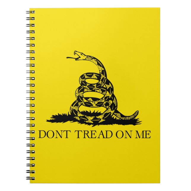 Cuaderno Bandera Gadsden de serpiente de cascabel: Lucha, R (Frente)