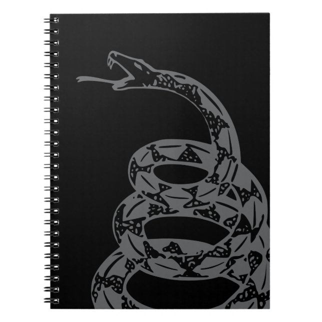 Cuaderno Bandera Gadsden No Pises en Mí Gris (Frente)