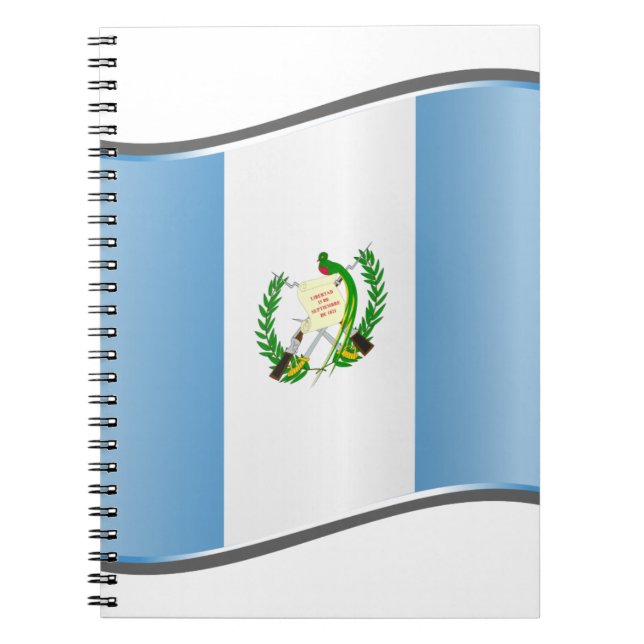 Cuaderno Bandera guatemalteca ondulada (Frente)