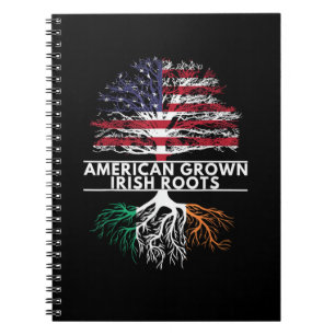 Cuaderno Bandera irlandesa de raíces de la cosecha estadoun