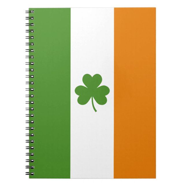 Cuaderno Bandera irlandesa del Día de San Patricio con Sham (Frente)