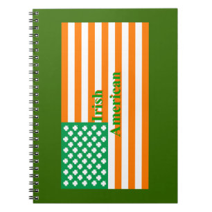 Cuaderno Bandera irlandesa norteamericana
