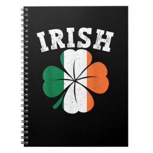 Cuaderno Bandera irlandesa Shamrock St Patrick Day Vintage