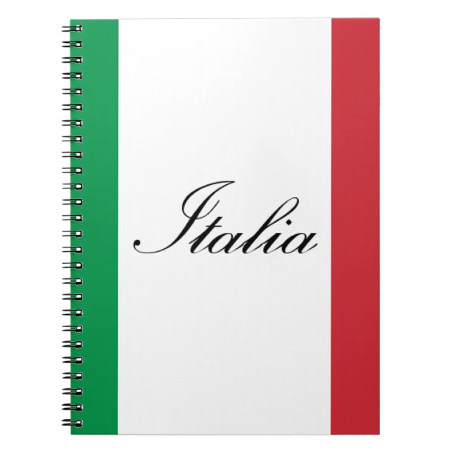 Cuaderno Bandera italiana - bandera de Italia - Italia (Frente)