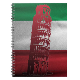 Cuaderno Bandera italiana con un toque de Pisa - Portátil