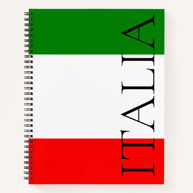 Cuaderno Bandera italiana Gran ITALIA (Anverso)